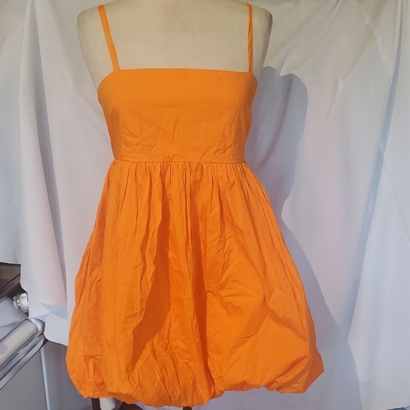 Dresses & Skirts - Orange Pleated Tiered Mini Sundress